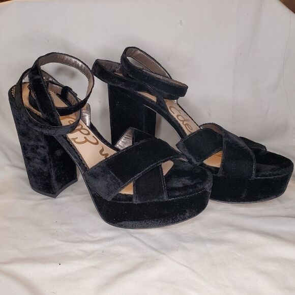 Sam EdelmanMara Suede  black Platform Sandal - Picture 4 of 12